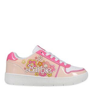 New - Women's Barbie by Mattel Pink Casual Court Sneaker, Size 8, Regular Width